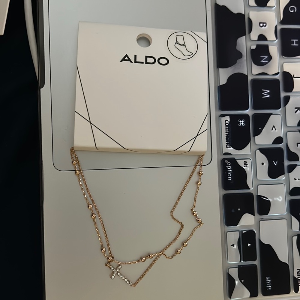 Gold Cross Anklet